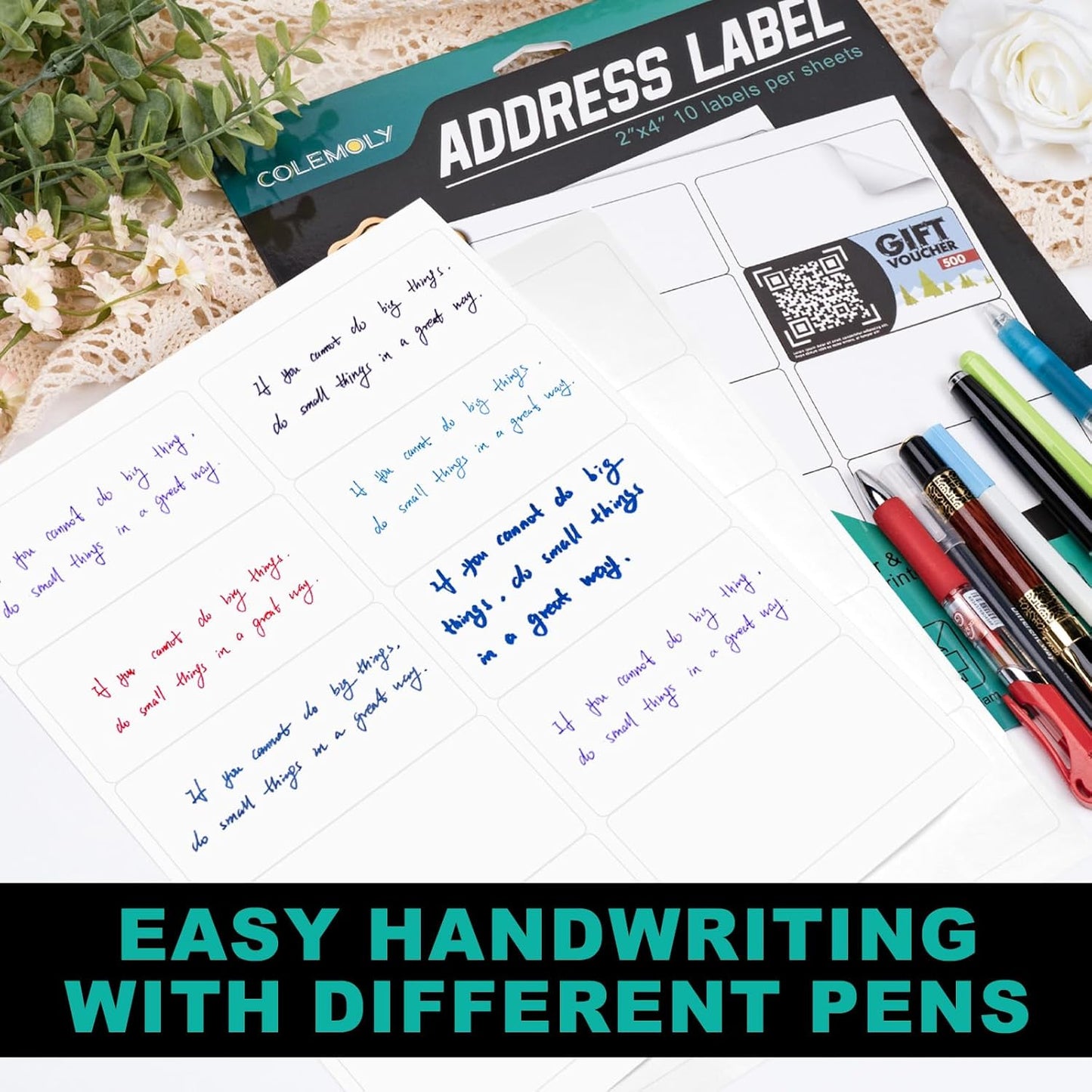 2x4" Rectangle Colemoly Label / Sticker Template (10 per sheet)- INSTANT DOWNLOAD In 7 Formats