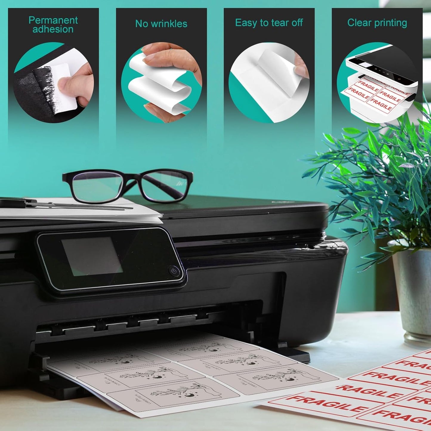 2x4" Rectangle Colemoly Label / Sticker Template (10 per sheet)- INSTANT DOWNLOAD In 7 Formats