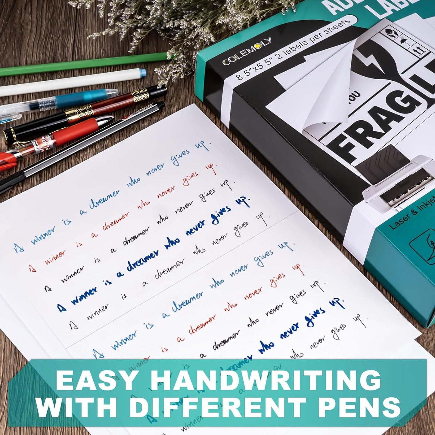 5.5"x8.5" Rectangle Colemoly Label / Sticker Template (2 per sheet)- INSTANT DOWNLOAD In 7 Formats