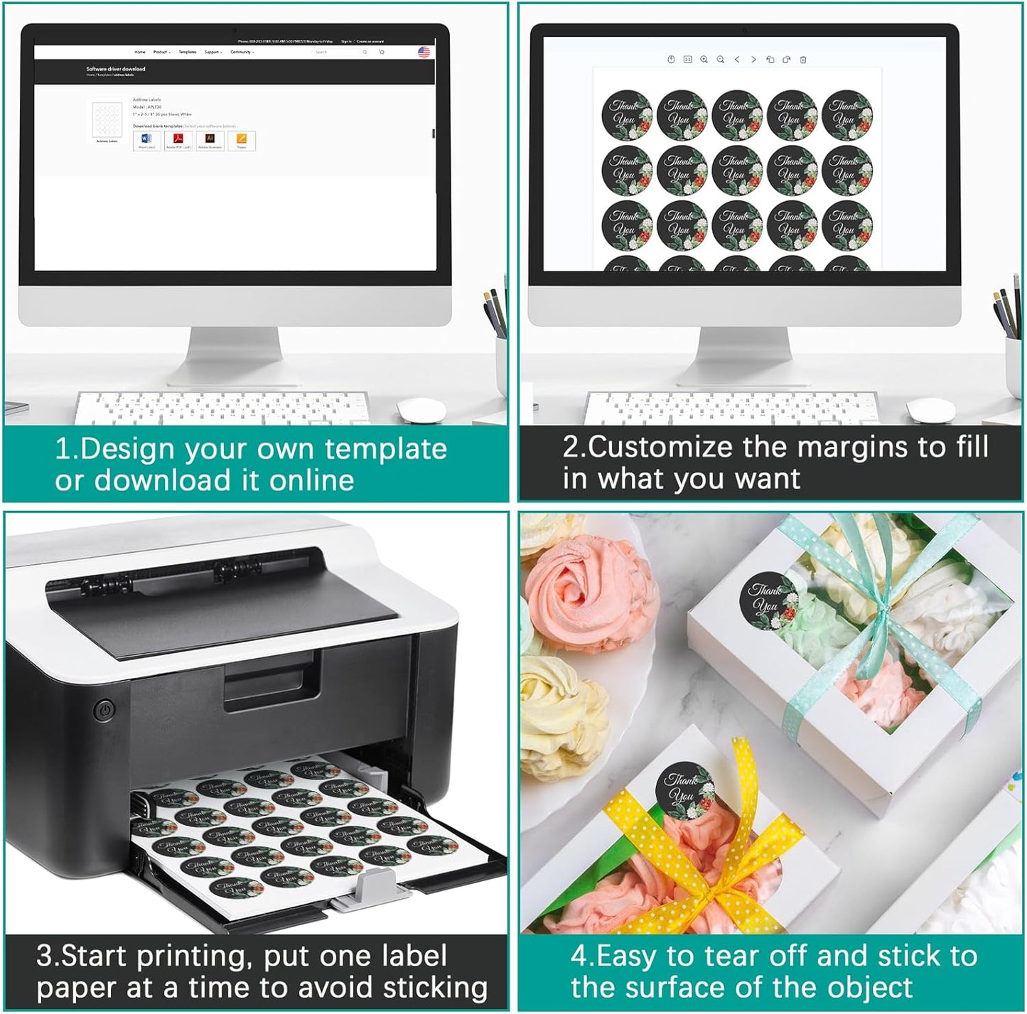 ---1.5" Round Colemoly Label / Sticker Template (30 per sheet)- INSTANT DOWNLOAD In 7 Formats