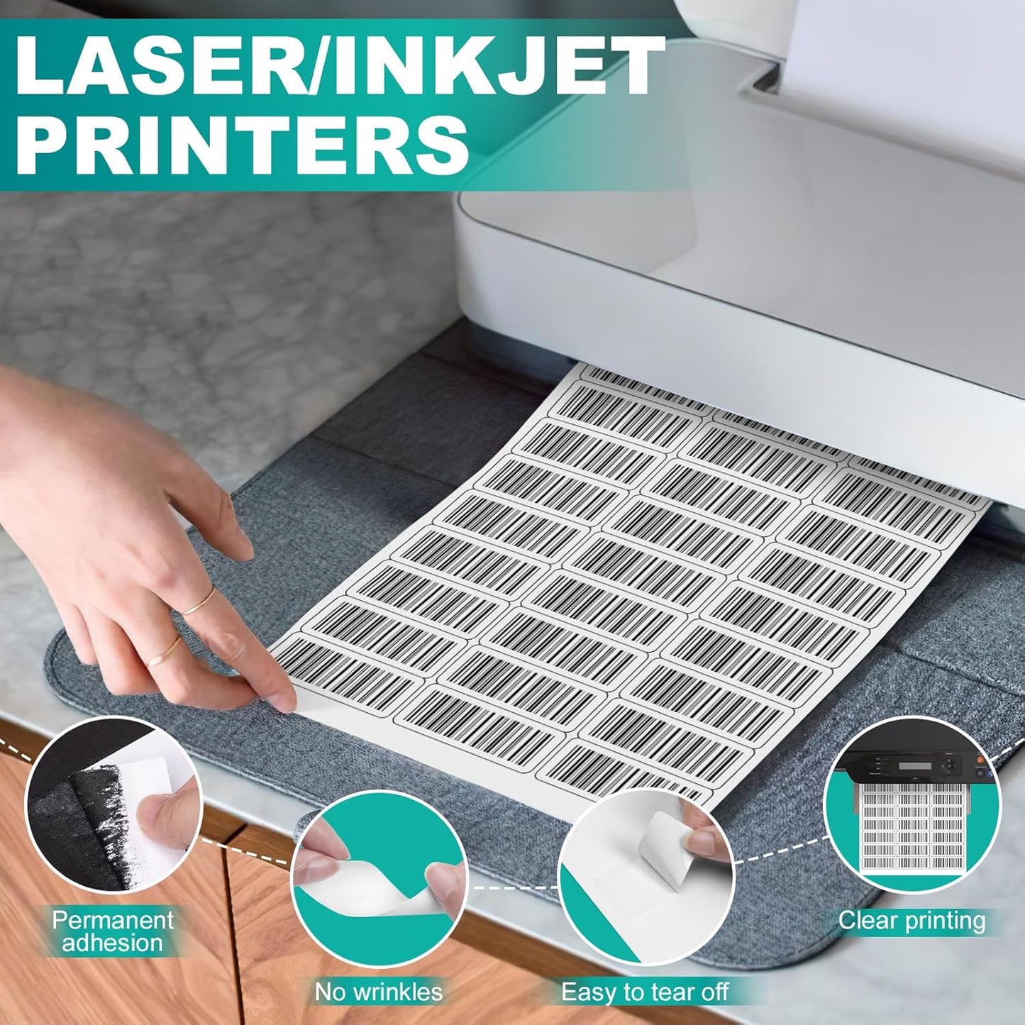 1x2-5/8" Rectangle Colemoly Label / Sticker Template (30 per sheet)- INSTANT DOWNLOAD In 7 Formats