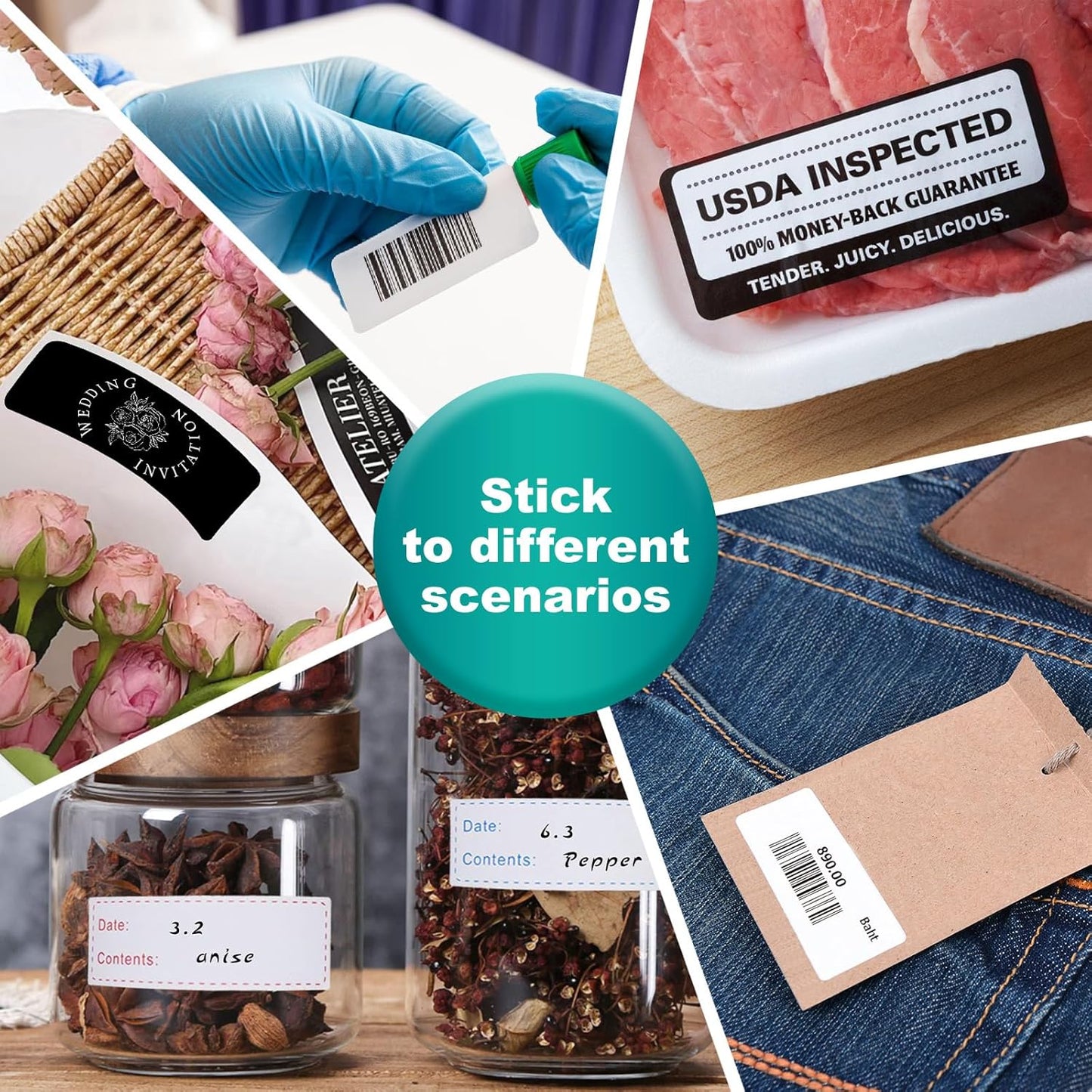 1x2-5/8" Rectangle Colemoly Label / Sticker Template (30 per sheet)- INSTANT DOWNLOAD In 7 Formats