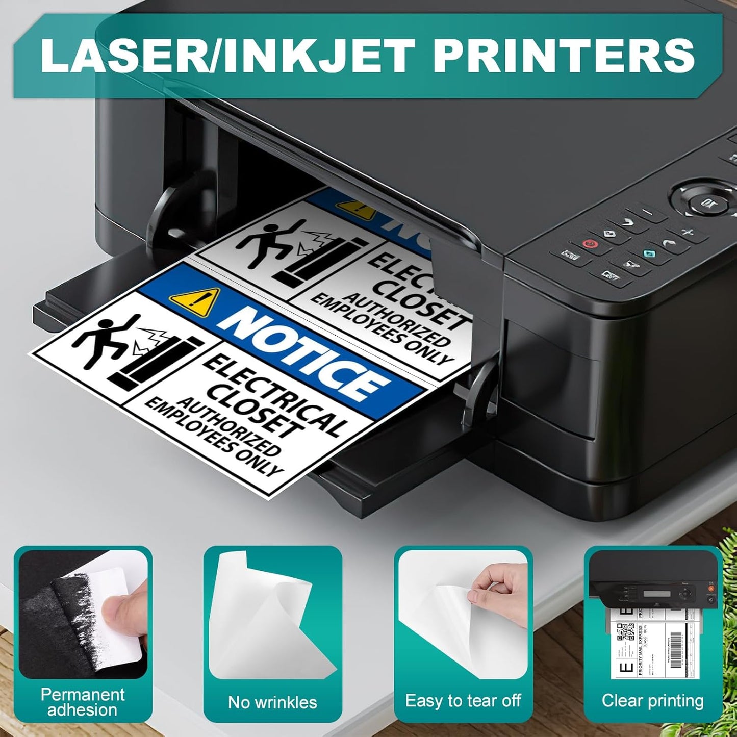 5.5"x8.5" Rectangle Colemoly Label / Sticker Template (2 per sheet)- INSTANT DOWNLOAD In 7 Formats