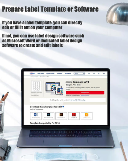 2.5" Round Colemoly Label / Sticker Template (12 per sheet)- INSTANT DOWNLOAD In 7 Formats