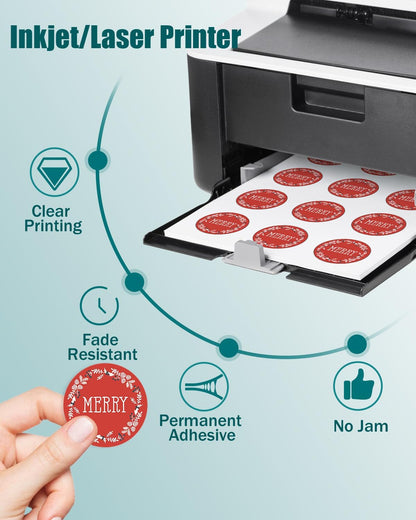 2.5" Round Colemoly Label / Sticker Template (12 per sheet)- INSTANT DOWNLOAD In 7 Formats