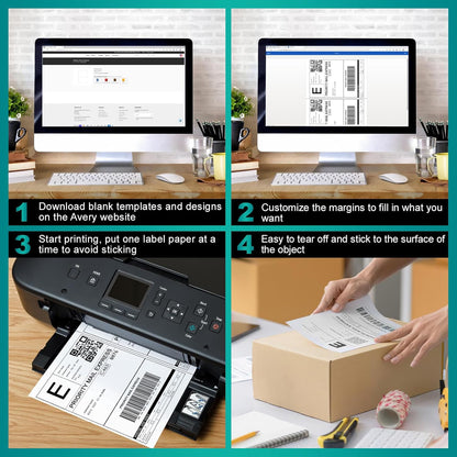 5.5"x8.5" Rectangle Colemoly Label / Sticker Template (2 per sheet)- INSTANT DOWNLOAD In 7 Formats